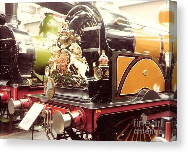Train Canvas Print featuring the photograph British Royal Engine by Susan Williams