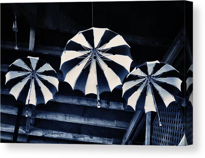 Umbrellas Canvas Print featuring the photograph Brollies by Jessica Levant