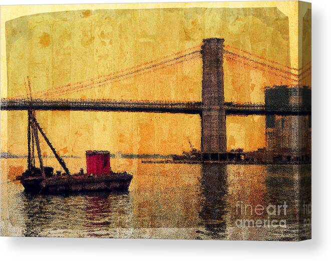 Brooklyn Bridge Canvas Print featuring the photograph Brooklyn Bridge by Jeff Breiman