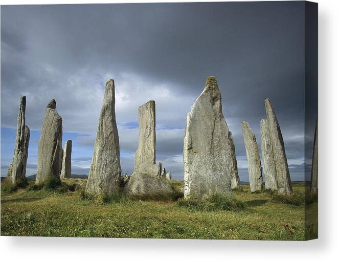 Feb0514 Canvas Print featuring the photograph Callanish Standing Stones Isle Of Lewis by Colin Monteath