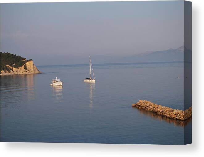 Calm Waters Canvas Print featuring the photograph Calm Waters 4 by George Katechis