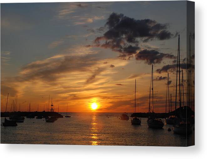 Sun Canvas Print featuring the photograph Cape Ann Sunrise by Richard Bryce and Family