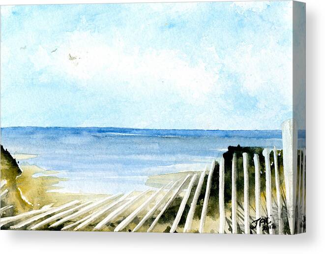 Cape Cod Bay Canvas Print featuring the painting Cape Cod Bay Study #2 by Jennifer Creech