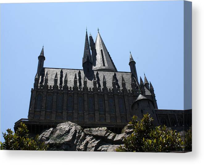 Hogwarts Castle Canvas Print featuring the photograph Castle In The Clouds by David Nicholls