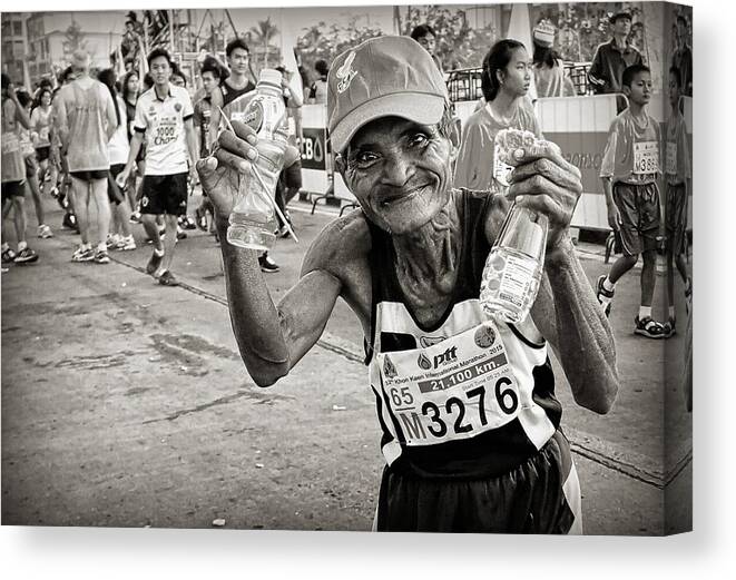 Sport Canvas Print featuring the photograph Celebrating The Joy by Ian Gledhill