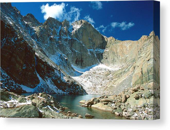 Landscape Canvas Print featuring the photograph Chasm Lake by Eric Glaser