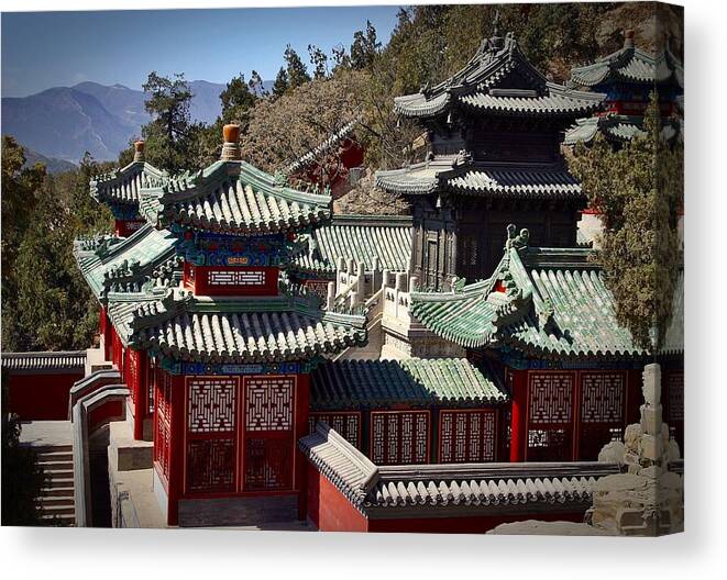 China Canvas Print featuring the photograph China Summer Palace by Henry Kowalski