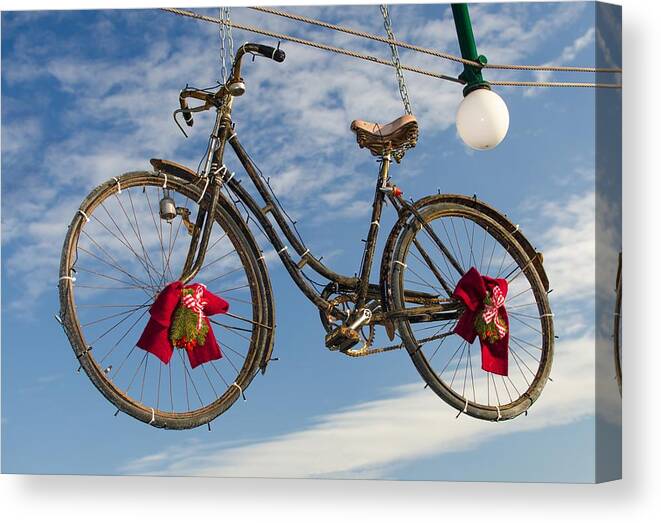 Bike Canvas Print featuring the photograph Christmas Bicycle by Andreas Berthold