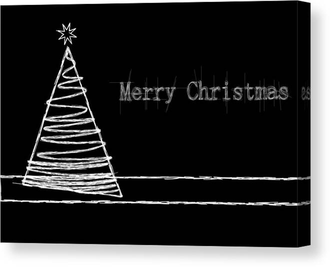 Christmas Canvas Print featuring the digital art Christmas Card 25 by Martin Capek