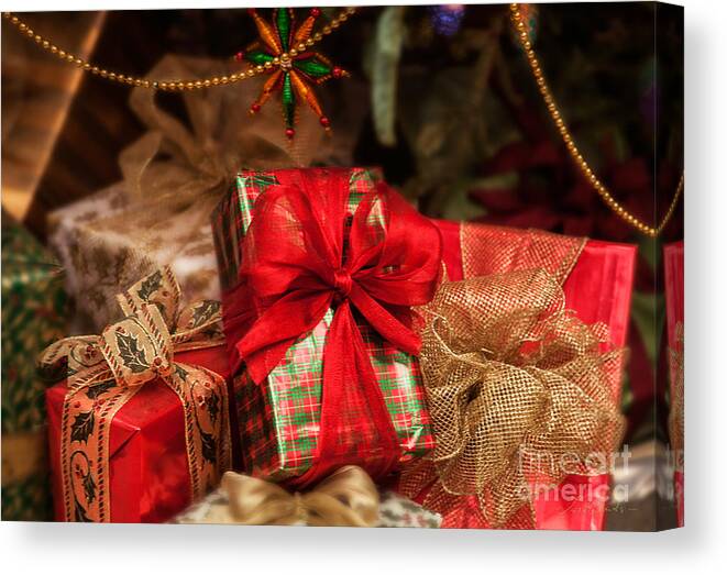 Christmas Gifts Canvas Print featuring the photograph Christmas Gift by Iris Richardson