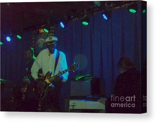  Canvas Print featuring the photograph Chuck Berry and Charles Berry Jr. by Kelly Awad