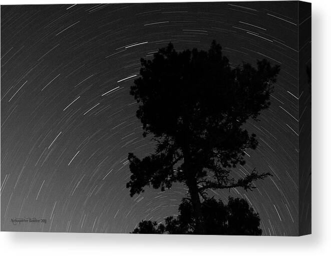 Stars Canvas Print featuring the photograph Circling stars by Aleksander Rotner
