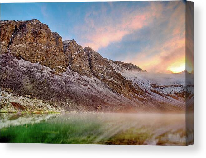 Scenics Canvas Print featuring the photograph Clear Lake After A Storm by Chen Su