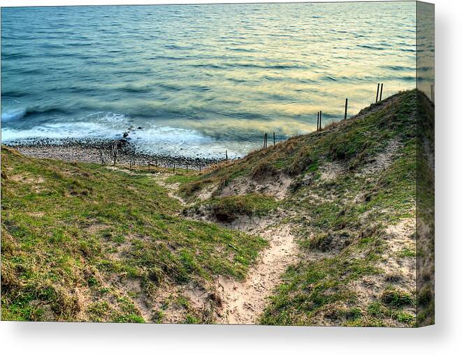 Cliffs Canvas Print featuring the photograph Cliffside Path by EXparte SE