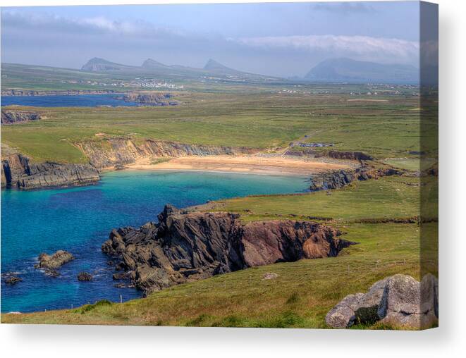Clogher Beach Canvas Print featuring the photograph Clogher Beach Overlook by Ryan Moyer