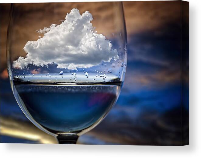 Cloud Canvas Print featuring the photograph Cloud In A Glass by Chechi Peinado