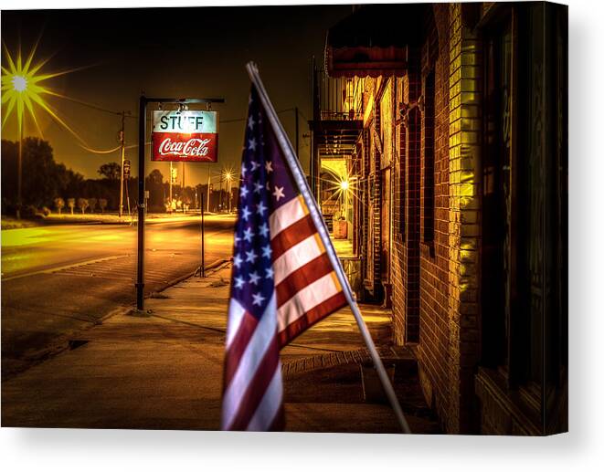 Coca-cola And America Canvas Print featuring the photograph Coca-Cola and America by David Morefield