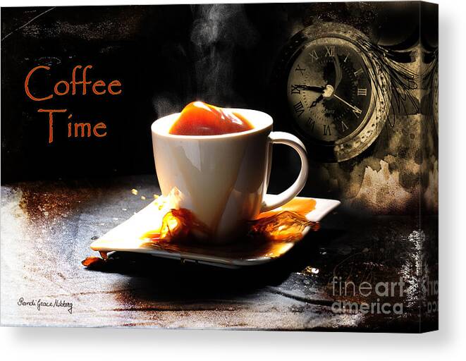 Coffee Canvas Print featuring the photograph Coffee Time by Randi Grace Nilsberg
