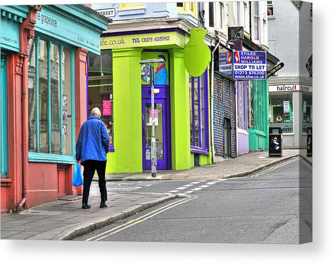 Street Candid Canvas Print featuring the photograph Colours Of Brighton by Keith Armstrong