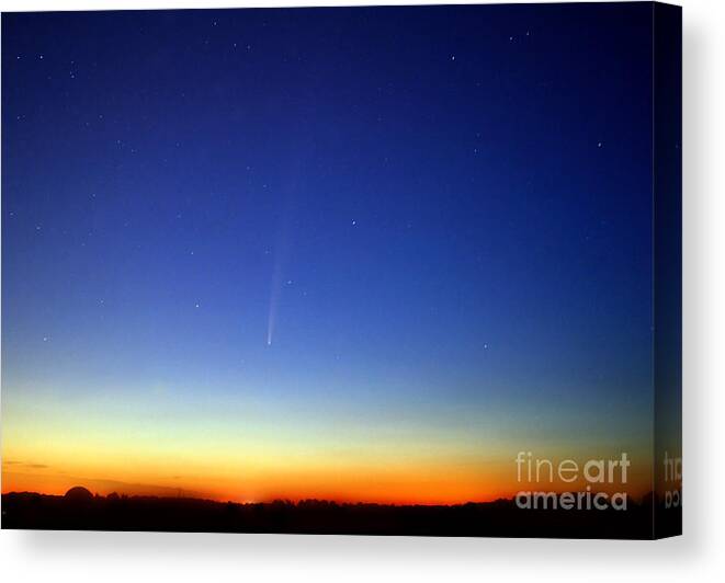 Comet Canvas Print featuring the photograph Comet Bradfield by John Chumack