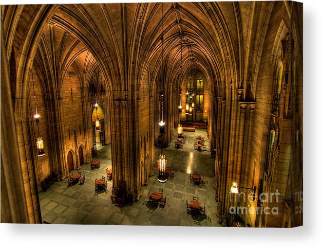 Allegheny County Canvas Print featuring the photograph Commons Room Cathedral of Learning University of Pittsburgh by Amy Cicconi