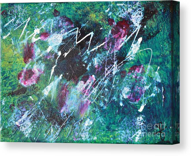 Abstract Painting Paintings Canvas Print featuring the painting Connected by Belinda Capol
