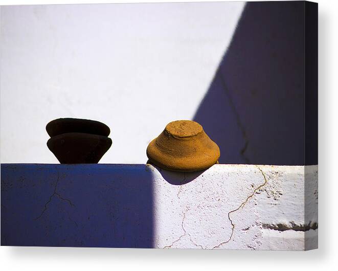 Diya Canvas Print featuring the photograph Contrasting Lives - Empty Diwali Oil Lamps by Prakash Ghai