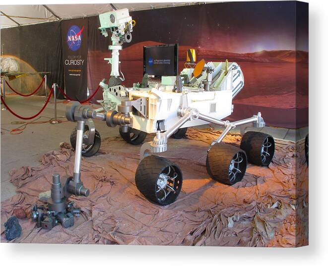 Curiosity Canvas Print featuring the photograph NASA's Curiosity Rover - Mars Science Laboratory by Ram Vasudev