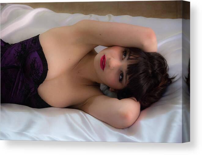 Boudoir Canvas Print featuring the photograph Day dreaming by Carolyn D'Alessandro