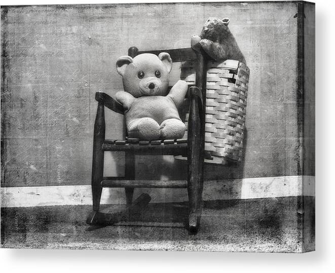 Teddybear Canvas Print featuring the photograph Days Of Future Past by Sue Capuano
