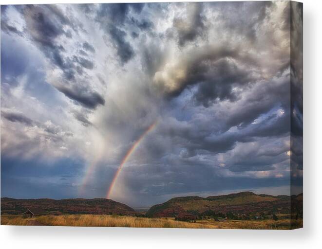 Storm Canvas Print featuring the photograph Deer Creek Storm by Darren White