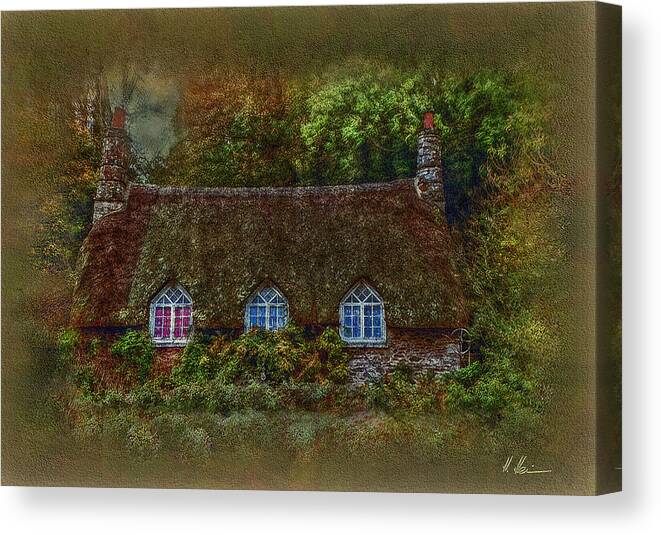 England Canvas Print featuring the photograph Devonshire Cottage - Throw Pillow by Hanny Heim