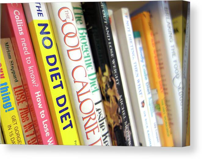 Book Canvas Print featuring the photograph Diet Books by Cordelia Molloy