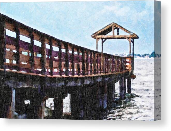  Dock Of The Bay Canvas Print featuring the photograph Dock Of The Bay by M Three Photos