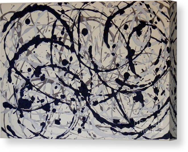 Grey Canvas Print featuring the painting Ebb And Flow by Susan Williams