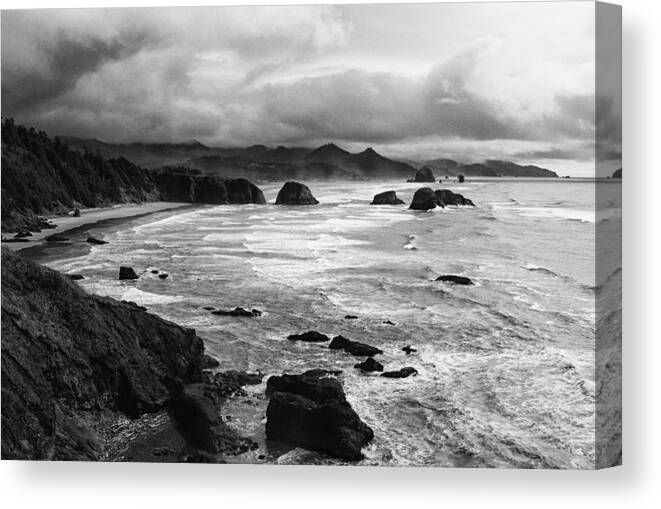 Ecola Beach Canvas Print featuring the photograph Ecola State Park by Photography By Sai