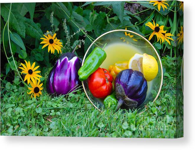 Eggplant Canvas Print featuring the photograph Eggplant Still Life by Andrea Simon
