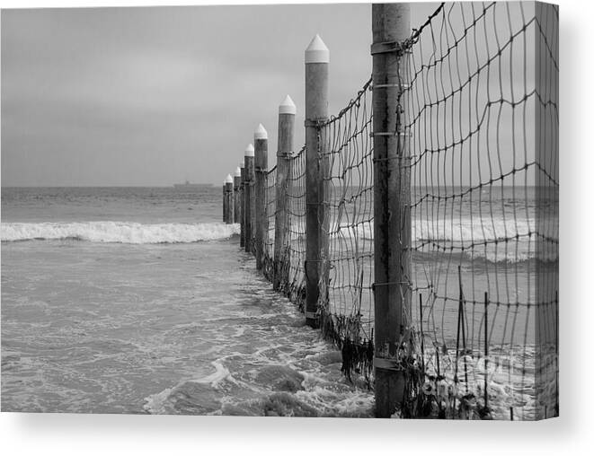 Ocean Canvas Print featuring the photograph End of the Beach by Tamara Becker