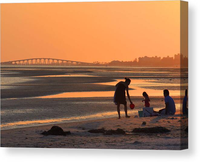 Sunset Canvas Print featuring the photograph End of the Day by Rosalie Scanlon