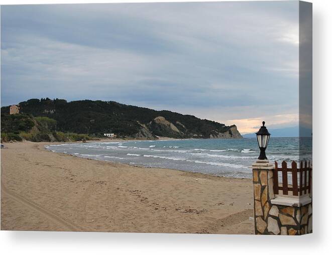 Seascape Canvas Print featuring the photograph Erikousa Beach 2 by George Katechis