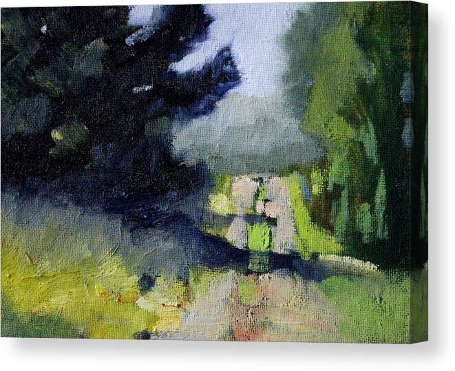 Oregon Canvas Print featuring the painting Evergreen Light by Nancy Merkle