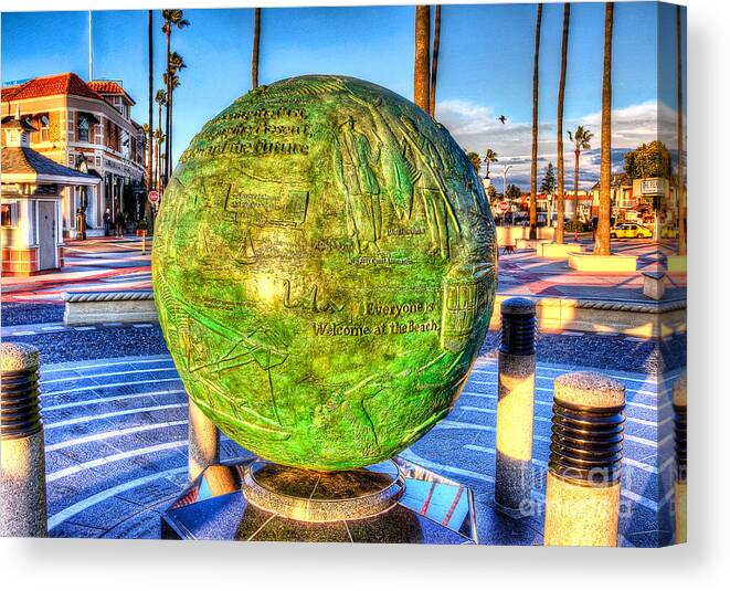 Newport Beach Canvas Print featuring the photograph Everyone is Welcome at the Beach by Jim Carrell