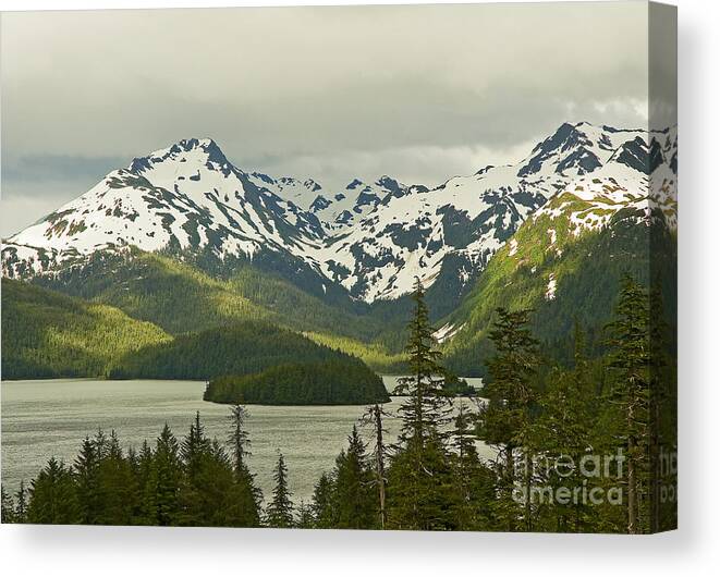 Alaska Canvas Print featuring the photograph Eyak Lake Landscape by Nick Boren