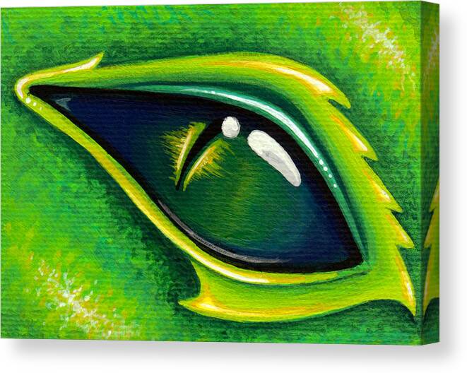 Green Dragon Canvas Print featuring the painting Eye Of Cepheus by Elaina Wagner