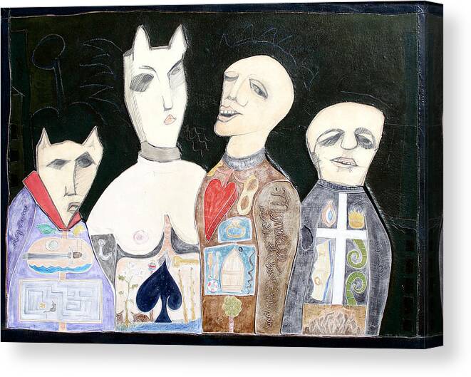 Human Figure Canvas Print featuring the painting Family Four by Michael Sharber