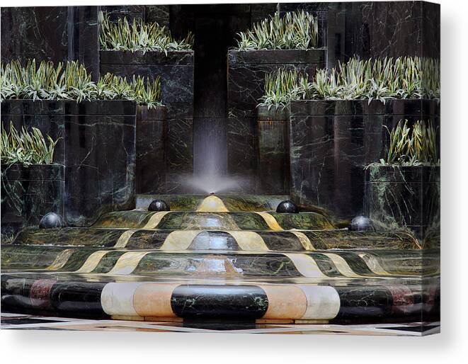 Fountain Canvas Print featuring the photograph Fantastic Fountain by Glenn DiPaola