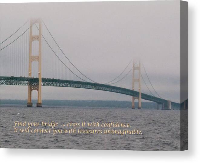 Bridges Canvas Print featuring the photograph Find Your Bridge - Card by Guy Whiteley