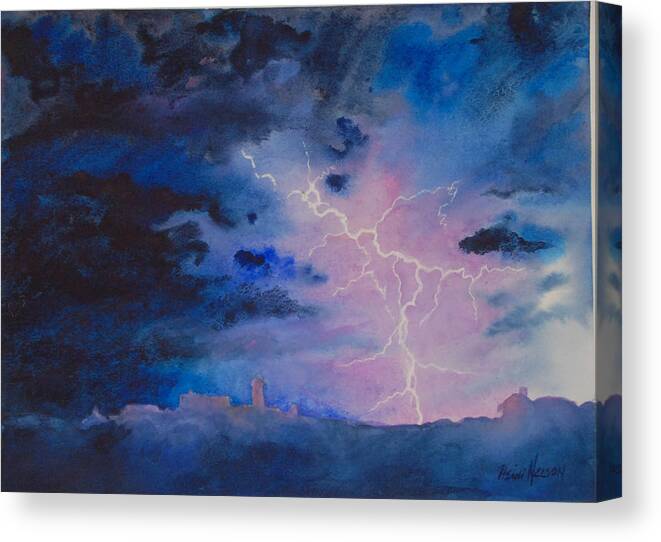 Landscape Canvas Print featuring the painting Flash by Heidi E Nelson
