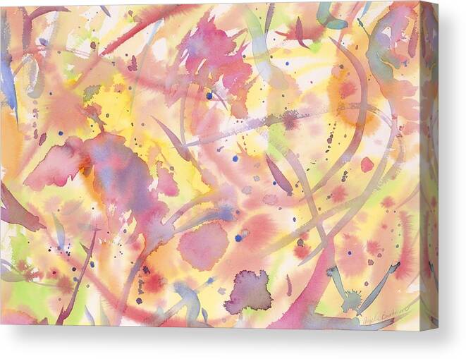 Abstract Canvas Print featuring the painting Floral Heaven by Angela Bushman