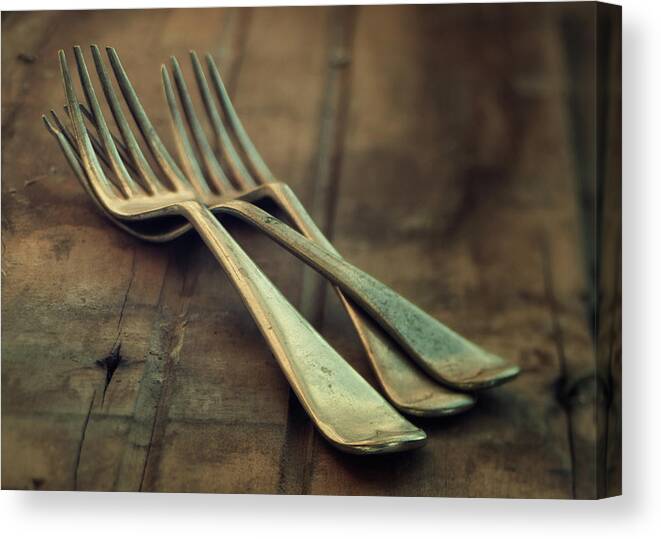 Spoon Canvas Print featuring the photograph Forks by Jill Ferry Photography